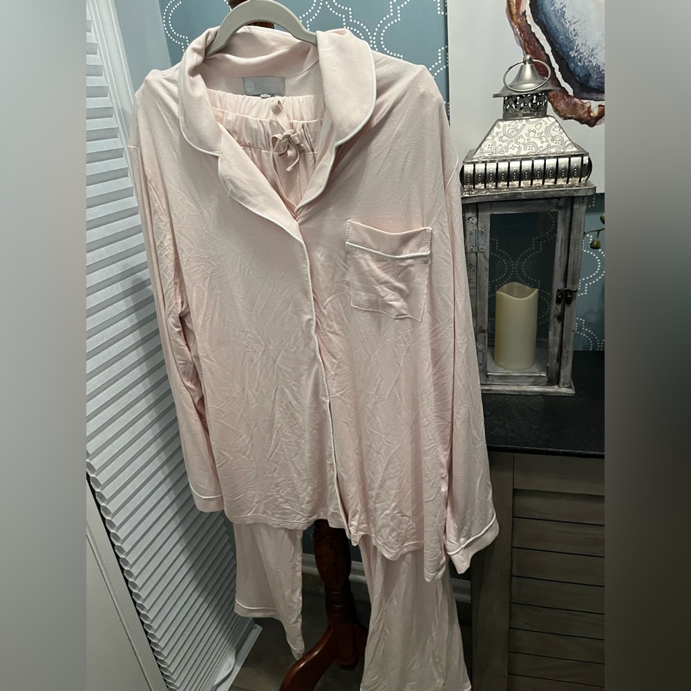 Alexander Del Rossa Women's Pink Pajama Set. Size:XL STRETCH NWT
